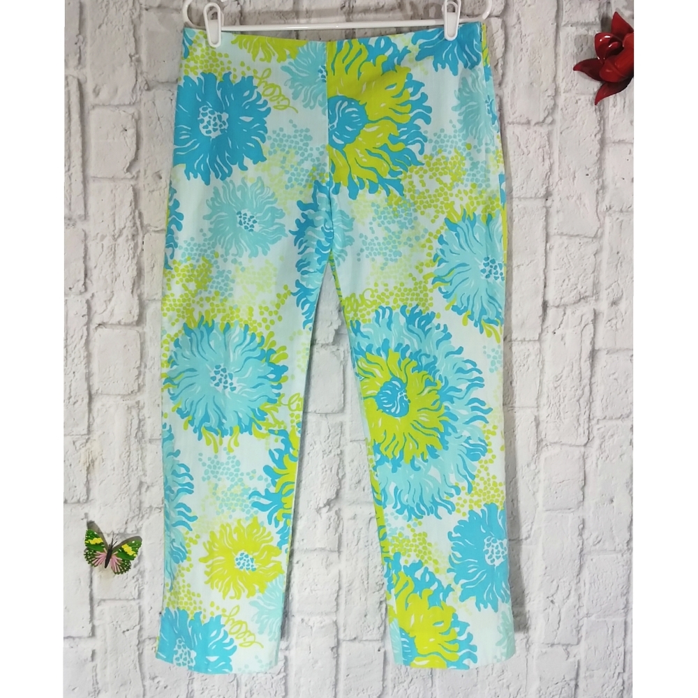 Lilly Pulitzer Aquamarine Seeing thing Capri Pants